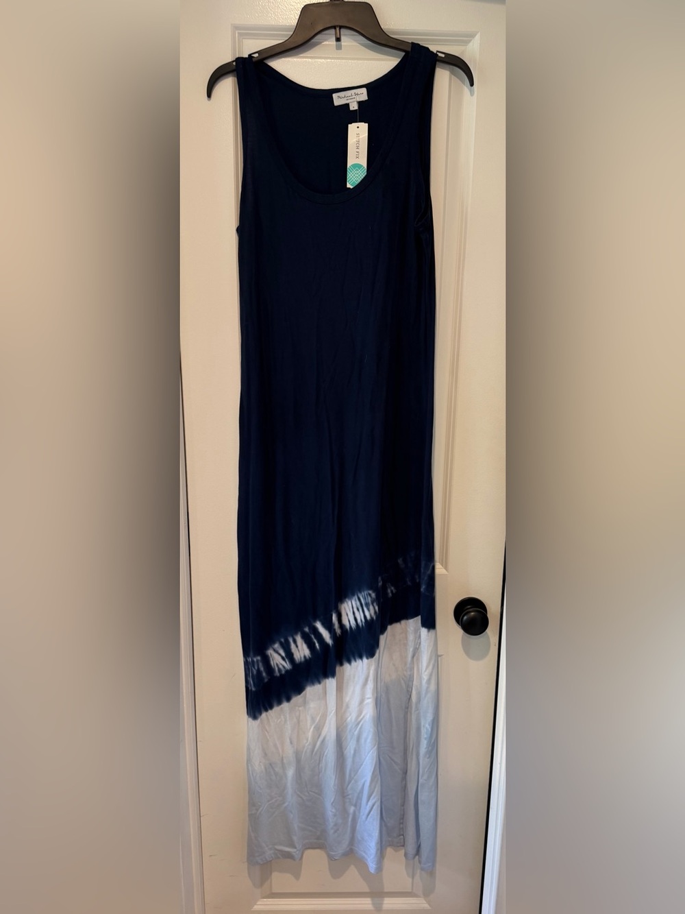 Michael Stars Navy Maxi Scoop Neck Tank Dress - Size Small